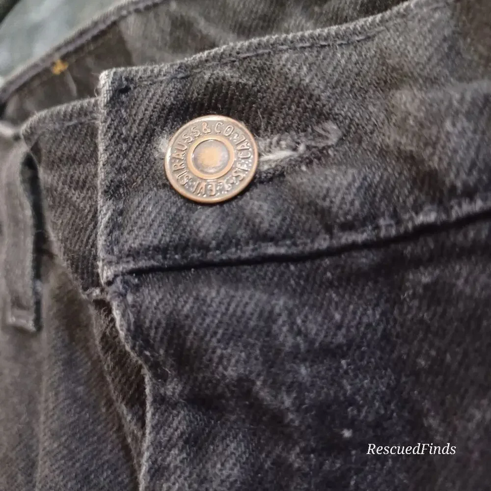 Vintage 1993 Levis 550 Black Cotton Jeans - W38 L36
